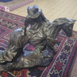 Cavalry Horse Ceramic Statue