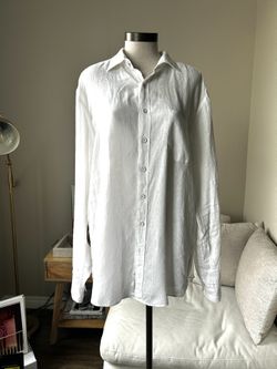 rodd and gunn linen white long sleeve shirt