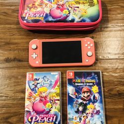 Switch Lite Nintendo Switch Lite w/ carrying case + 2 Mario Games