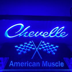Chevy Chevelle Lighted Sign (8”x12”)