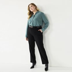 Nine West Women’s Black Dress Pants Size 18 Bootcut Mid Rise Straight Hip Thigh