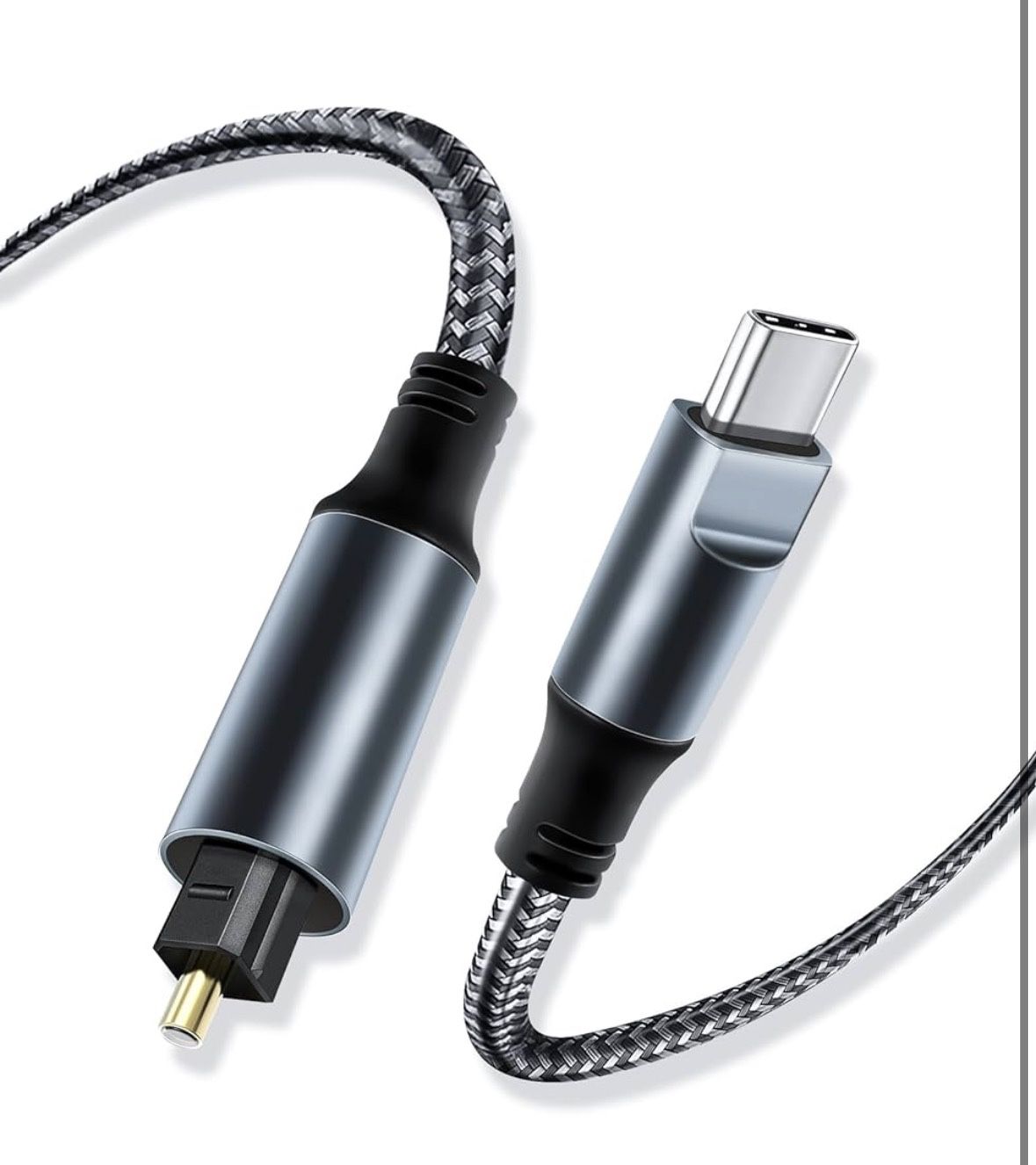 USB C To Optical Audio Cable 6Ft Unidirectional USB C To Toslink Optical For TV/Soundbar, Sony PS5,Speakers & Home Theater Systems