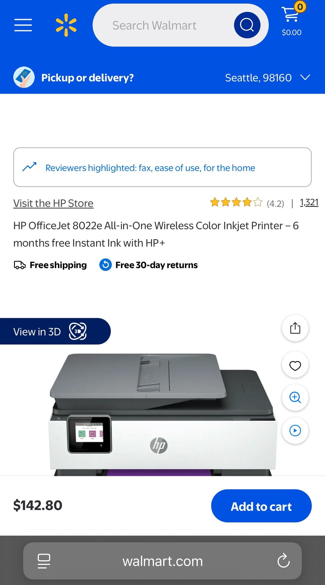 HP 8022e All In One Printer $50 OBO