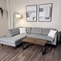 West Elm Gray Sectional Couch DELIVERY WITHIN A WEEK