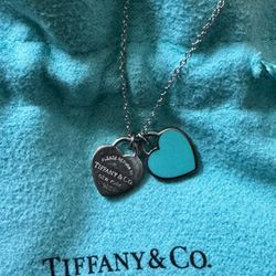 Return To Tiffany - Mini Double Heart Tag Pendant 