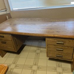 Oak Desk 60” X 28”  FREE!