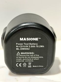 MASIONE DW9062 9.6V 2.0Ah Ni-Cd Battery for DeWalt DC9061 Tested Works