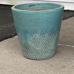 Ceramic teal Planter 