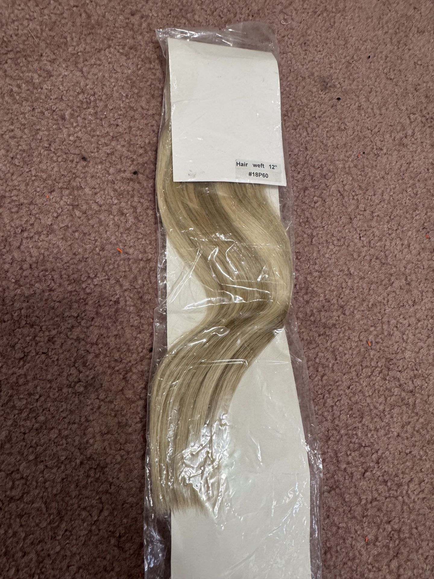 New blonde weft extensions hair 12”
