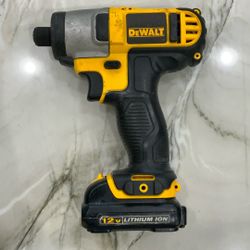 DEWALT DCF815 12V Max Li-Ion Cordless Impact Driver And Battery