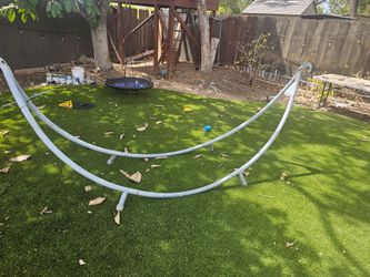 Metal arc hammock stand