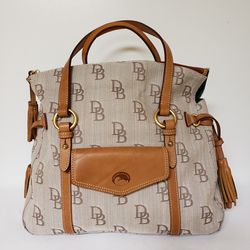 Dooney & Bourke Leather/Canvas Handbag