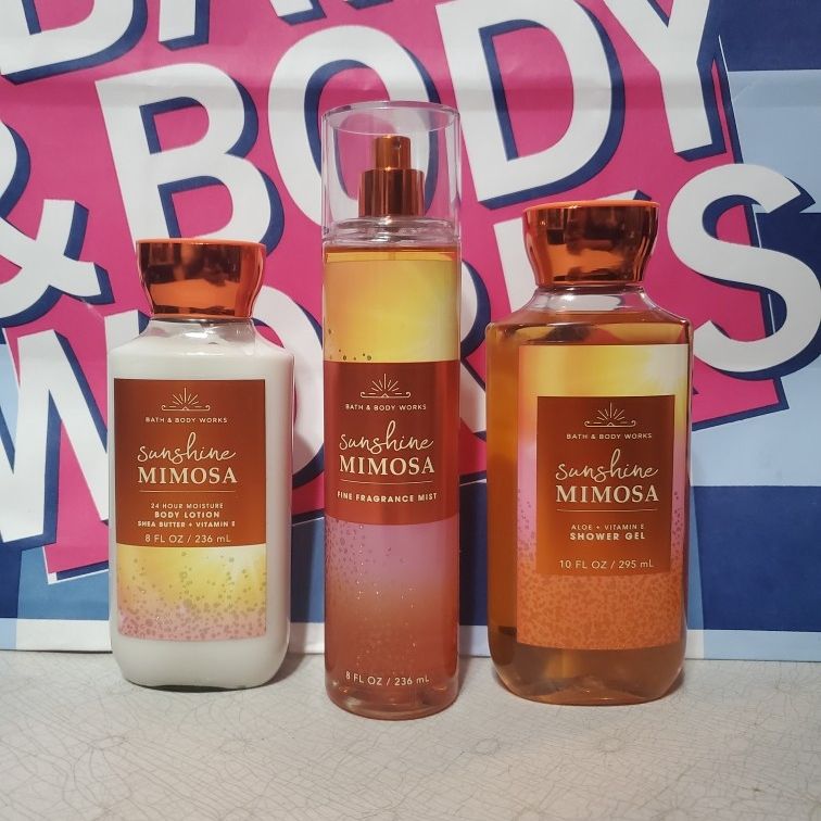 BATH & BODY WORKS SUNSHINE MIMOSA ORANGE GIFT SET