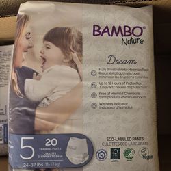Bambo Nature Premium Training Pants, Size 5, 98 Count, **Sustainable and Chlorine Free**