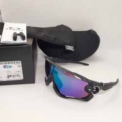 New OAKLEY JAWBREAKER Matte Black Camo w/ PRIZM Road Jade 100% AUTHENTIC 