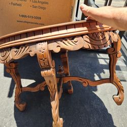 Hand Carved Wooden Table