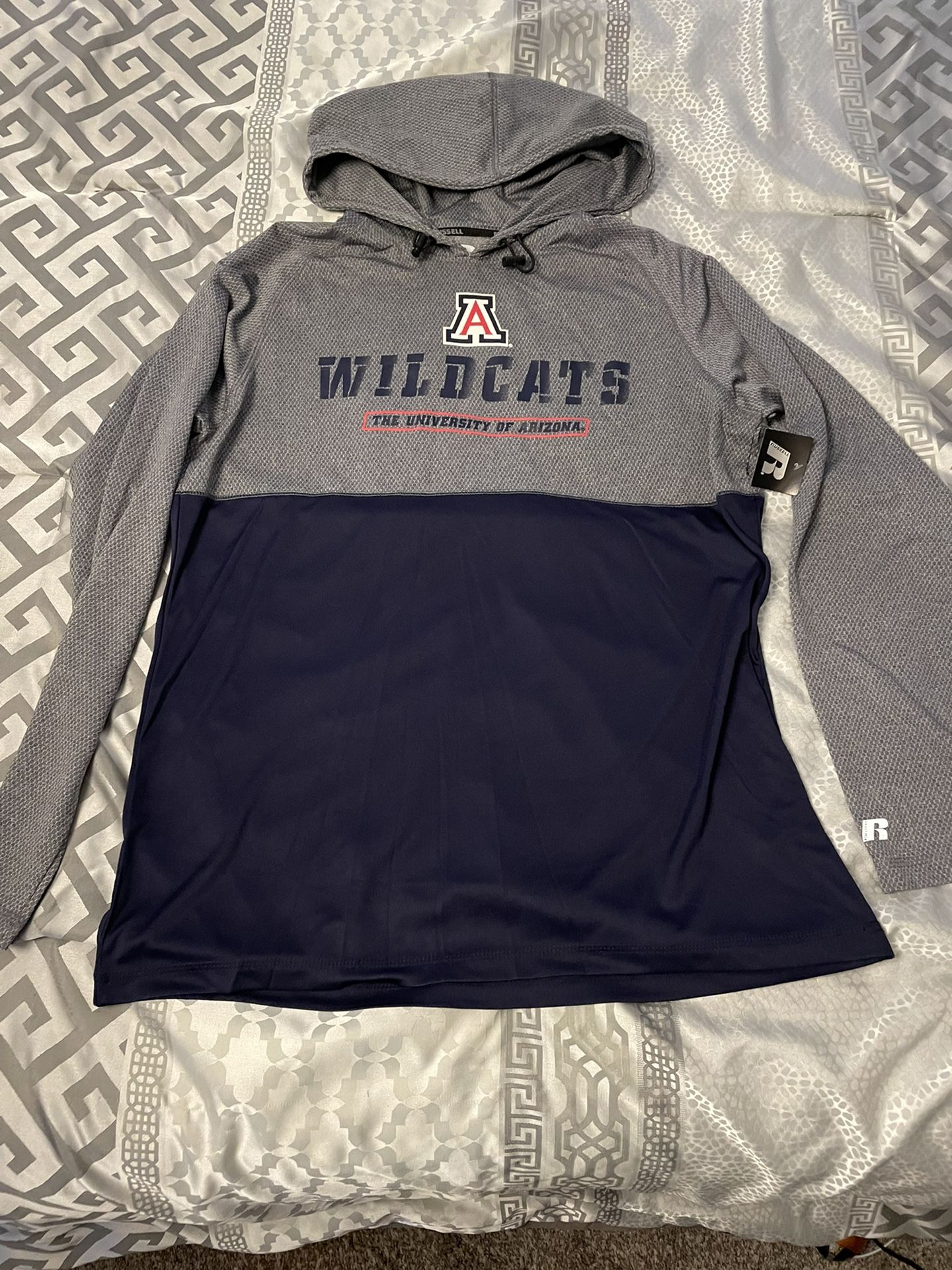 Brand New Mens Large University Of Arizona Pull Over Shirt Top 