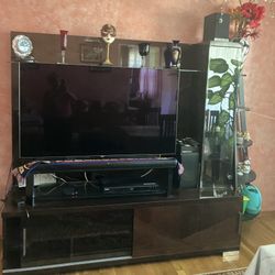 Modern Open Style TV Stand Bookshelf Living Room Furniture with storage