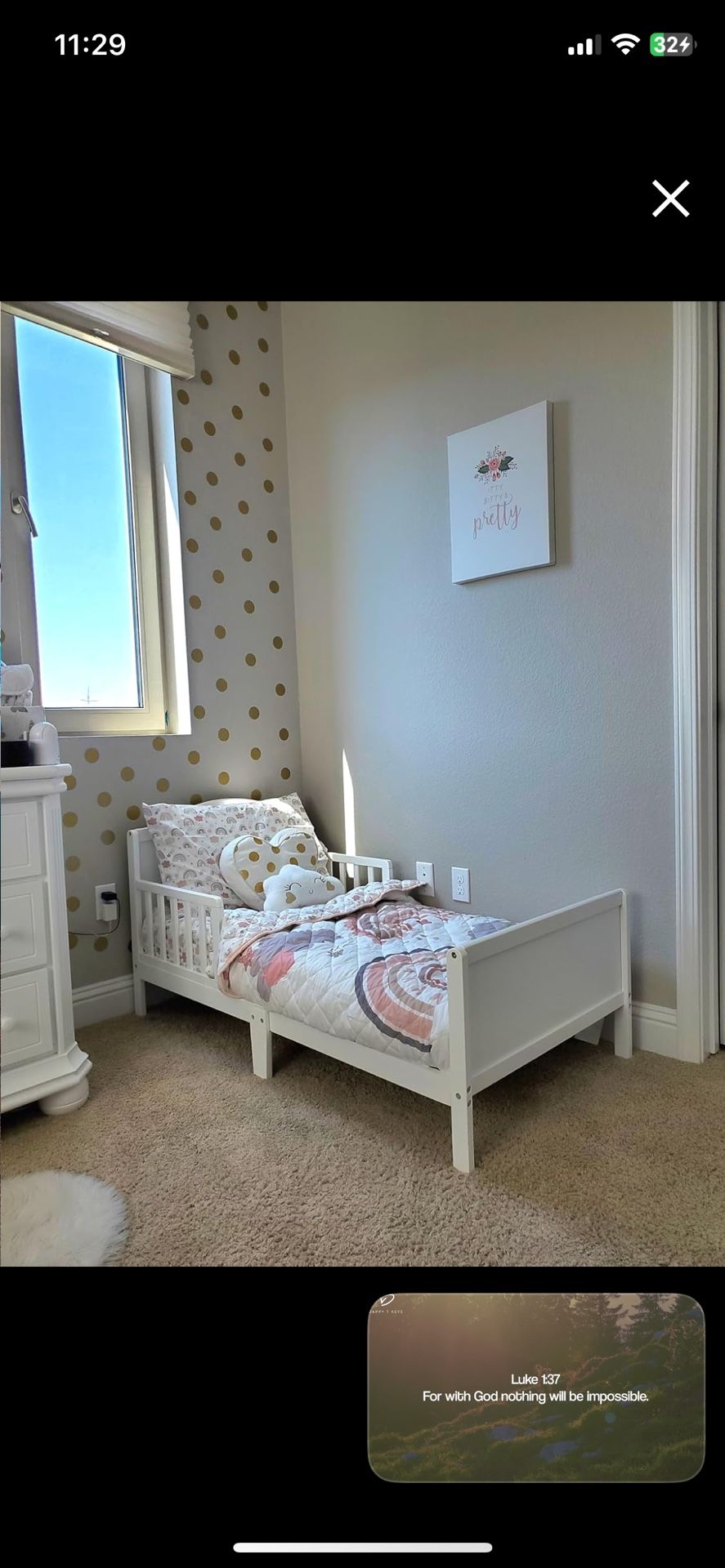 Delta Children Bennett Wood Toddler Bed - Bianca White