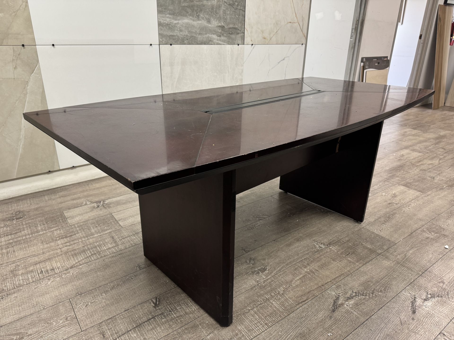Office Furniture Table And Credenza