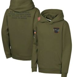 New! New England Patriots 2025 Salute to Service Hoodie

