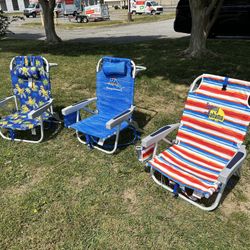 tommy bahama backpack chairs w/ coolers 