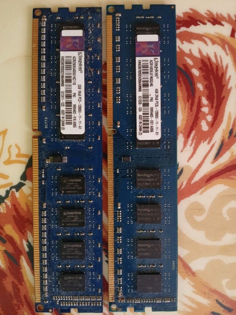 Kingston 6gb PC Memory Set