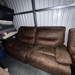 Automatic Dual Loveseat With Middle Cupholders And Compartment Storage 