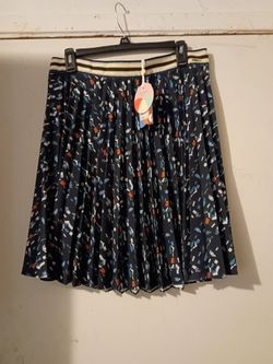 Ted Baker Printed Pleated Skirt Size 4