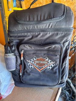 Harley Davidson Insulated Portable Cooler Travel Biking Bag Adjustable w/ Wheels