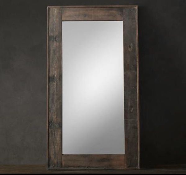 BRAND NEW RESTORATION HARDWARE STYLE SOLID WOOD LEANER FLOOR MIRROR