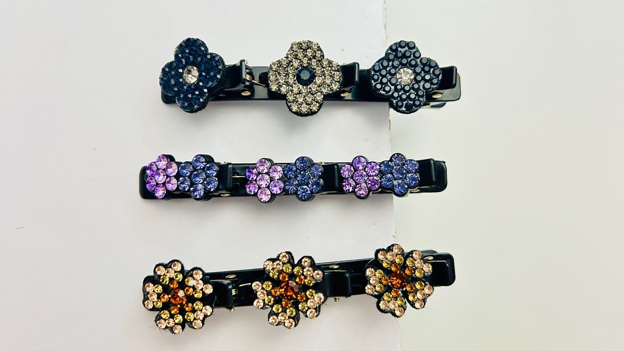 Braided Hair Clips for Women, Sparkling Crystal Stone Easily Braided Hair Clips Hair Accessories Clips #0003