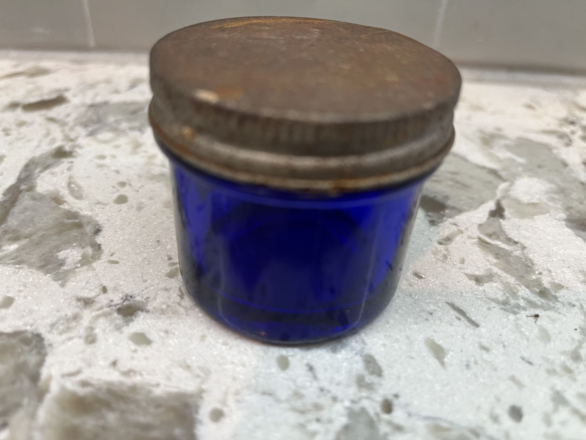 NOXEMA COBALT ANTIQUE JAR