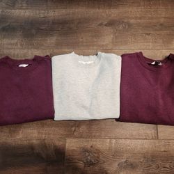 3 DANSKIN sweatshirts - from left size S, XS, L , good condition, each $2, front  pocket