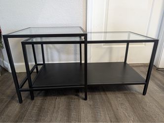 2 piece Ikea Glass Coffee Table