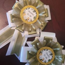 Safari Baby Shower Mommy Daddy Corsages