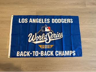 Los Angeles Dodgers Back to Back Champions 3’ x 5’ Polyester Flag