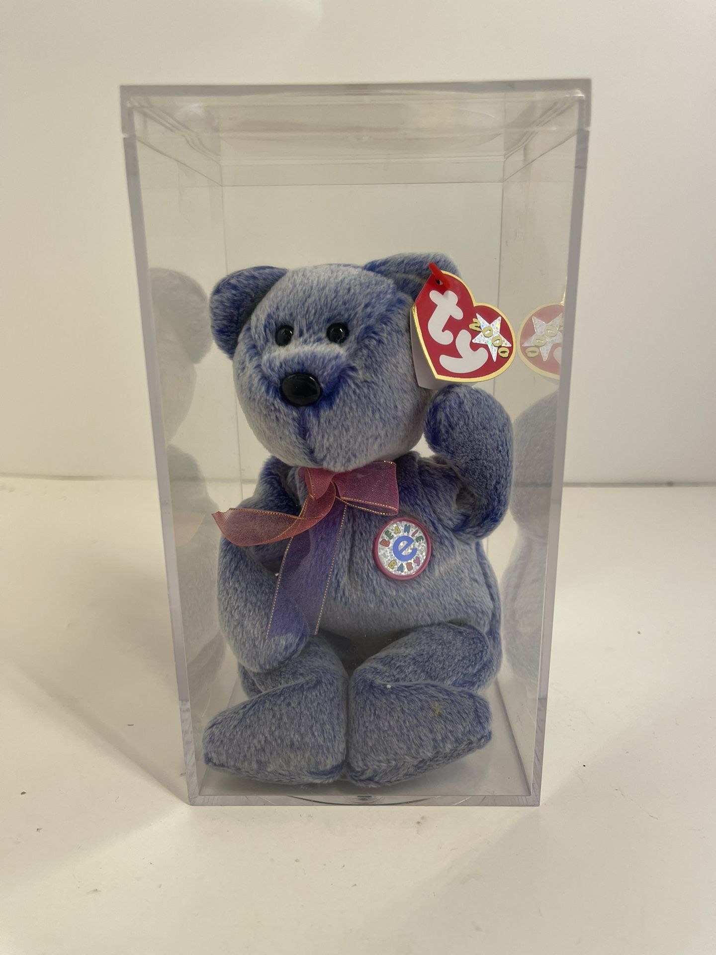 2000 TY Beanie Babies Periwinkle The Bear With Tag And hard case