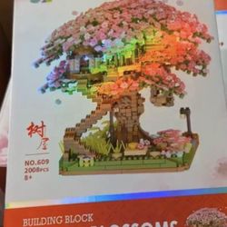 LH 5X Cherry Blossoms Tree House Building Block Set 2008pc