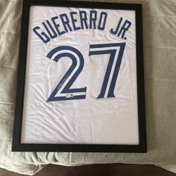 Vlad Guerrero Jr. Signed Jersey Beckett Cert with Frame