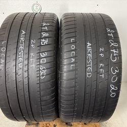 2 Tires 275 30 20 Michelin Pilot Sport 3 Zp Run Flat No Repairs
