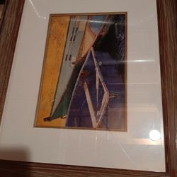 Large Framed Boat Print