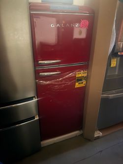 Top and bottom refrigerator galanz color red