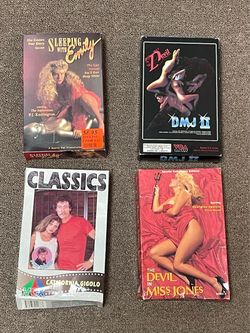 Vintage Lot Of 4 VHS Videos Adult Rated X Tapes Boxed Bundle TESTED AND WORKING