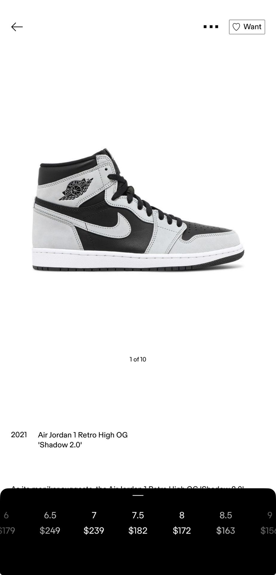 Air Jordan 1 Retro High OG Shadow 2.0