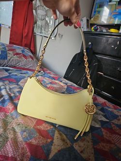 Michael Kors Yellow Leather Shoulder Bag