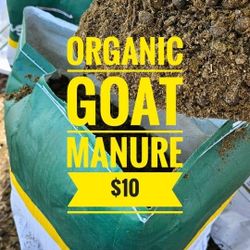 Organic GOAT Manure In 50lb Feed Bags
