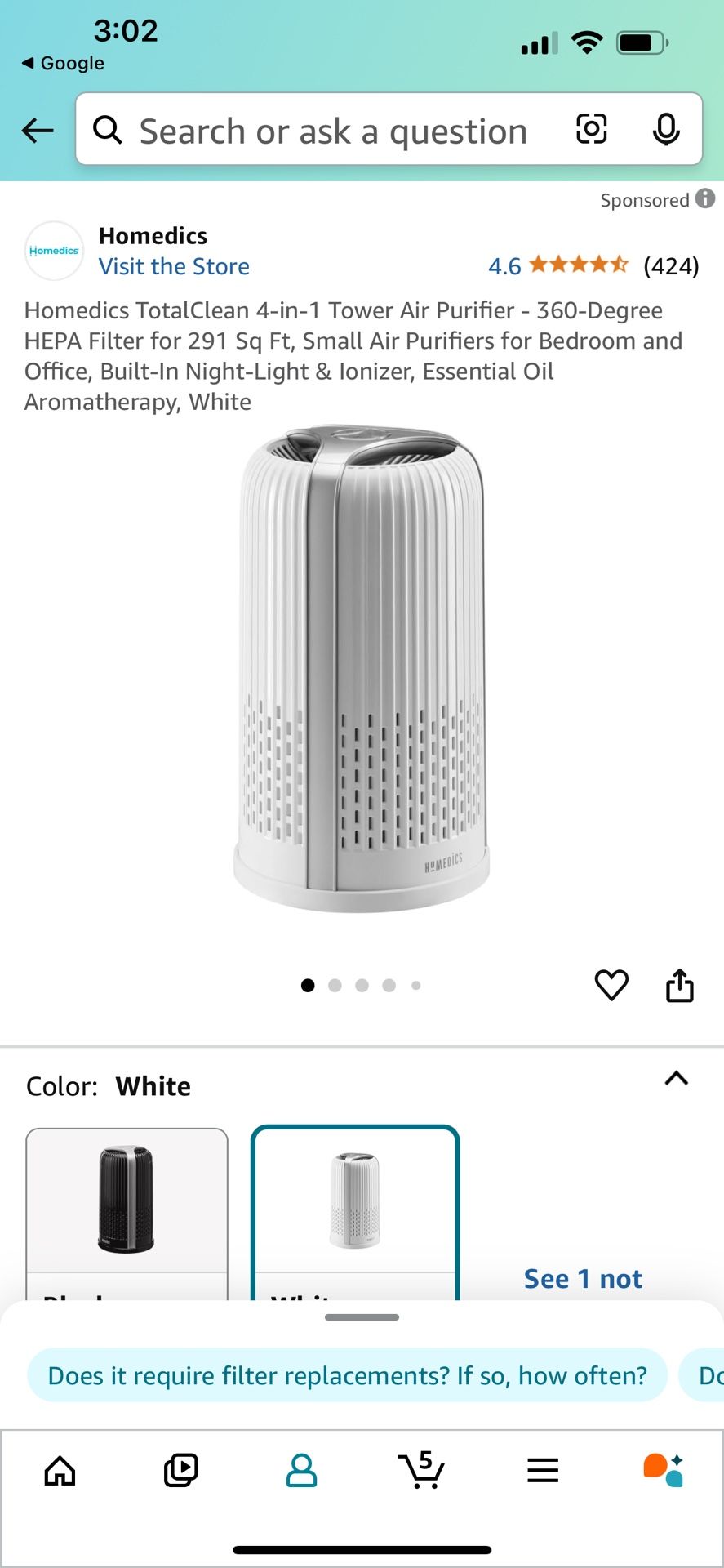 Homedics 4 In 1 Air Cleaner Have 2 Works Great Both