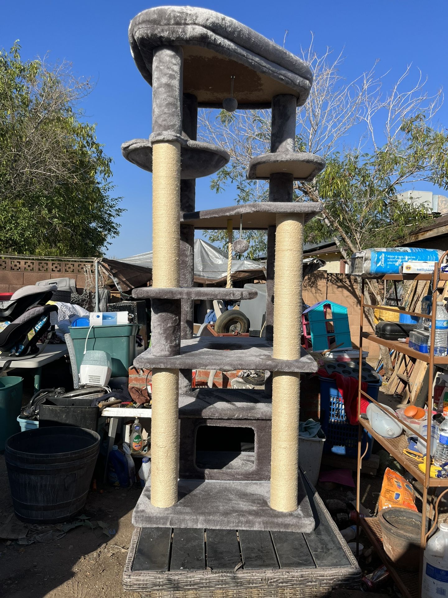 Cat Tree Kitty Condo Scratcher 65 Inches High 24 Inches Width