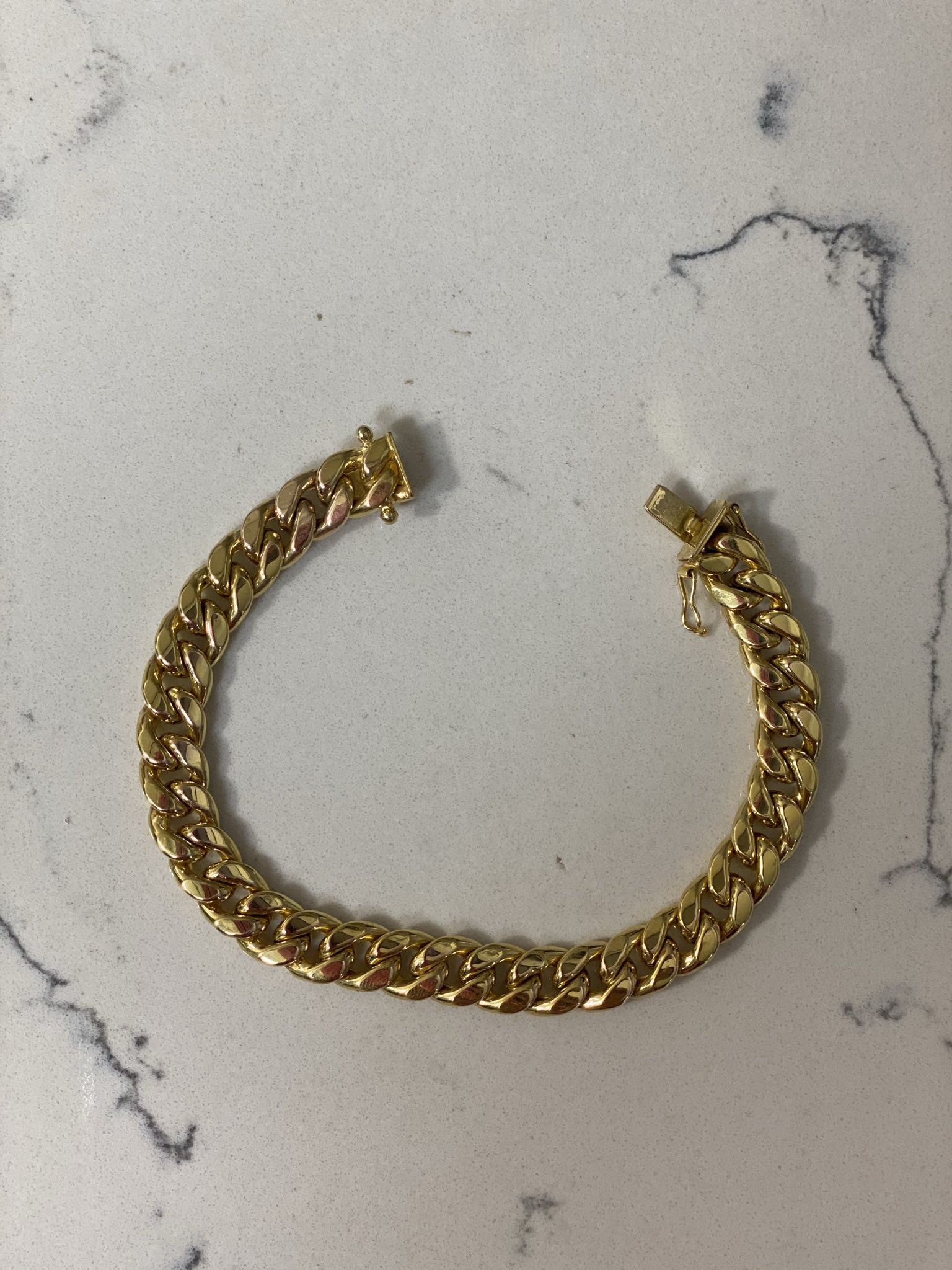 14kt Solid Gold Miami Cuban Bracelet 